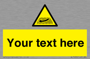 Custom Warning strong river flows